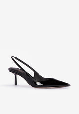 Bella 60 Patent Leather Slingback Pumps