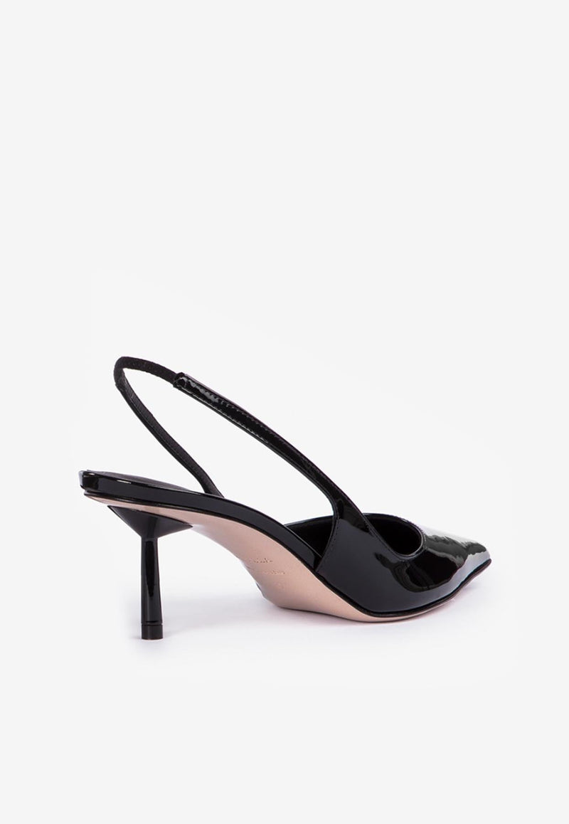 Bella 60 Patent Leather Slingback Pumps