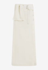 Maxi Buttoned Wrap Skirt