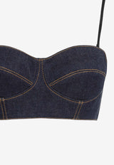 Bustier Denim Bra Top