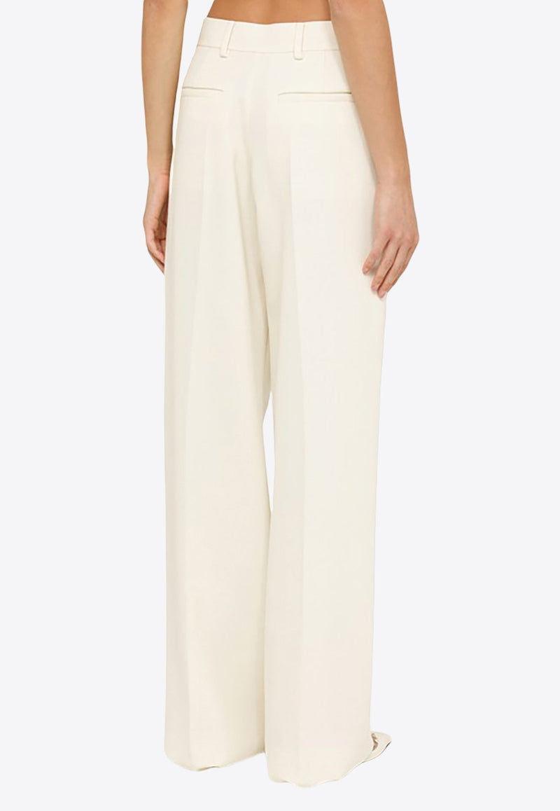 Straight-Leg Wool-Blend Pants