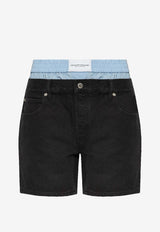 Pre-Styled Boxer Denim Shorts