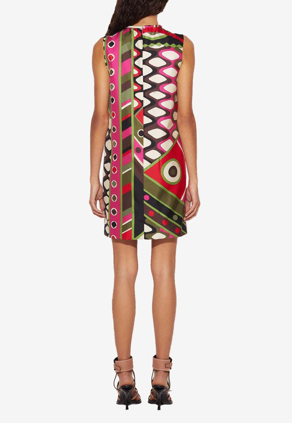 Vivara Print Mini Dress in Silk