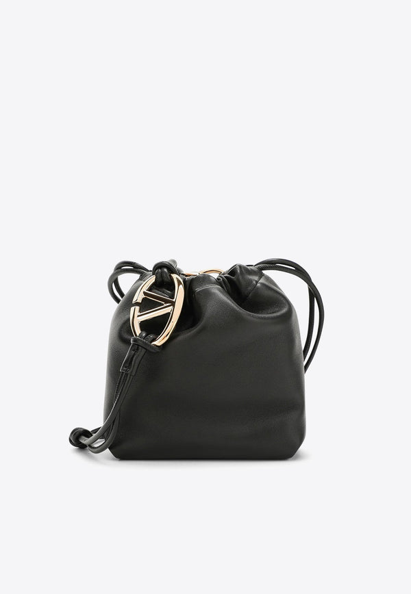 Mini VLogo Pouf Nappa Leather Bucket Bag