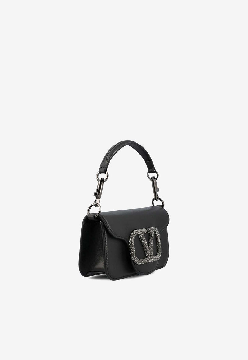 Locò Crystal VLogo Leather Shoulder Bag