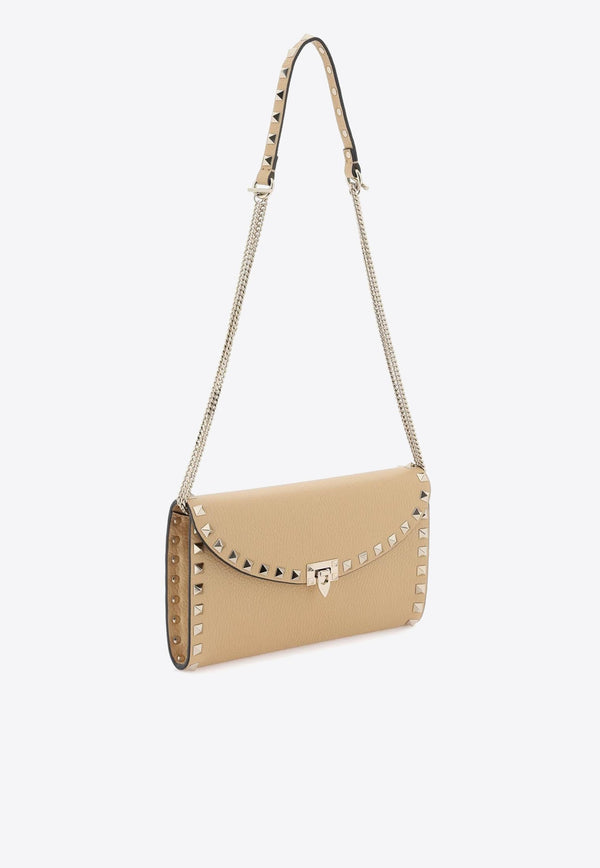 Rockstud Fold over Top Crossbody Bag