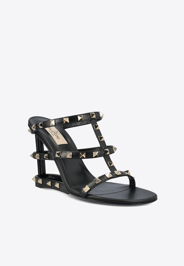 100 Rockstud Caged Wedge Mules