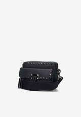 Rockstud Leather Messenger Bag