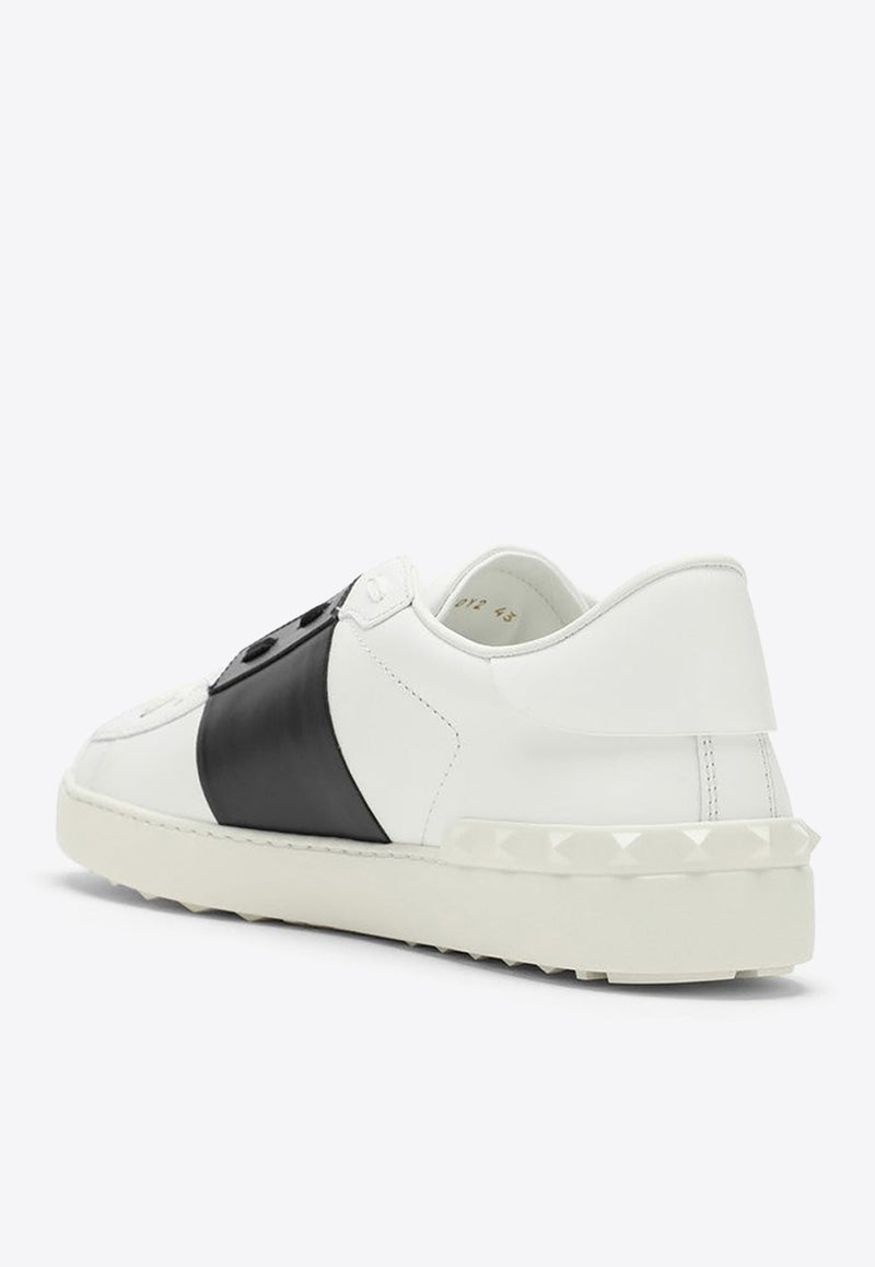 Open Leather Low-Top Sneakers