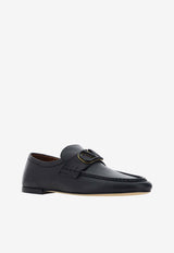 VLogo Leather Loafers