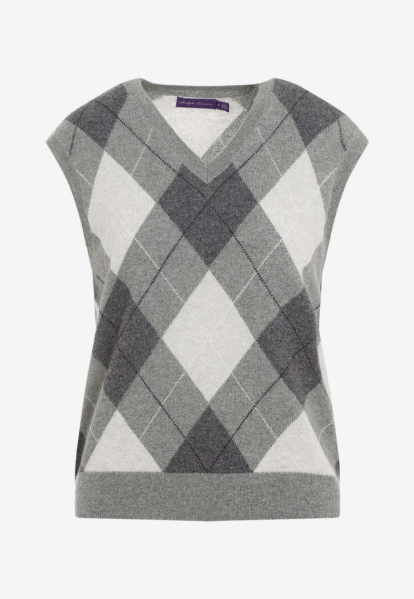 Argyle Cashmere Sweater Vest