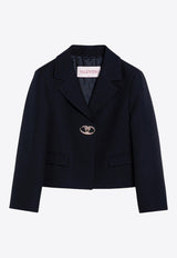 Signature VLogo Wool-Blend Blazer