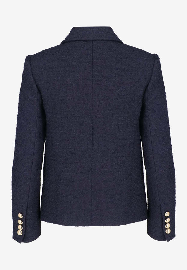 VLogo Single-Breasted Tweed Blazer