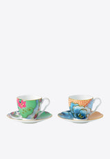 Butterfly Bloom Espresso Cups and Saucers - Set of 2