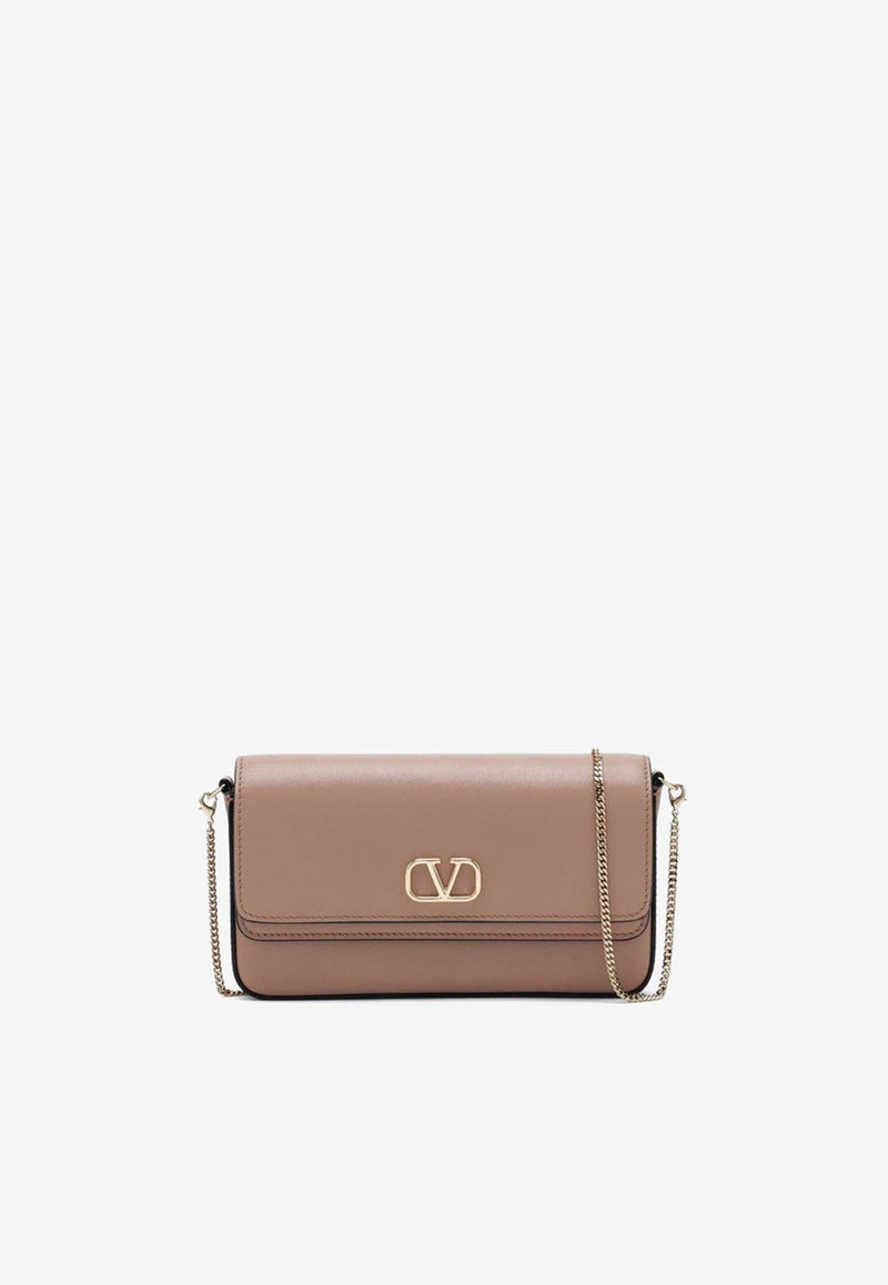 Mini VLogo Signature Leather Chain Clutch