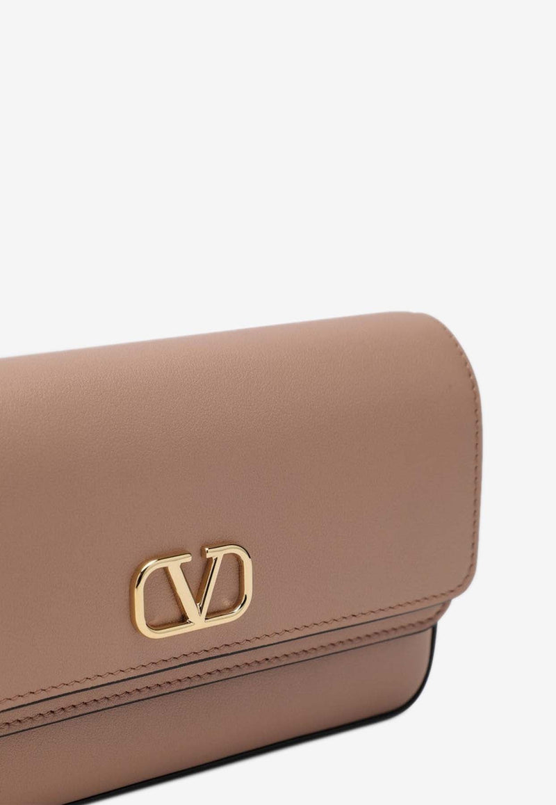 Mini VLogo Signature Leather Chain Clutch