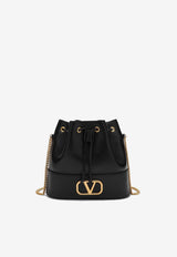 Mini VLogo Signature Leather Bucket Bag