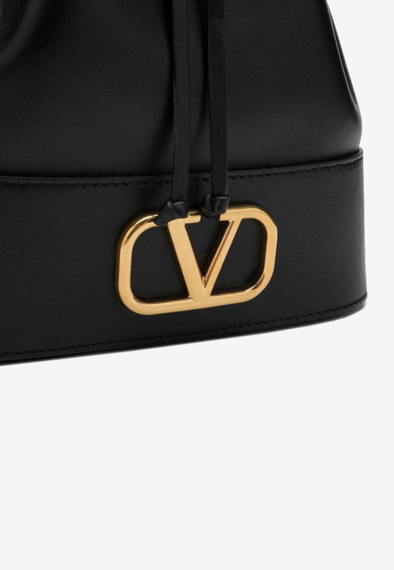 Mini VLogo Signature Leather Bucket Bag