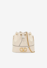 Mini VLogo Signature Leather Bucket Bag