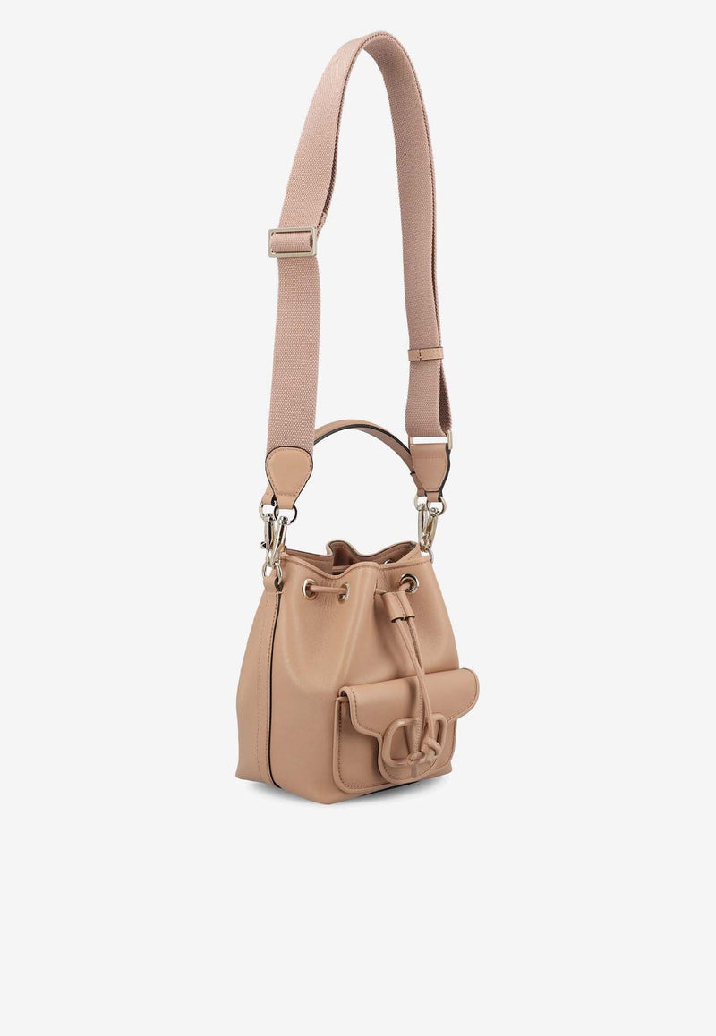 Locò VLogo Bucket Bag in Calf Leather