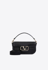 Alltime Woven Leather Top Handle Bag