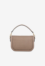 Alltime Woven Leather Top Handle Bag