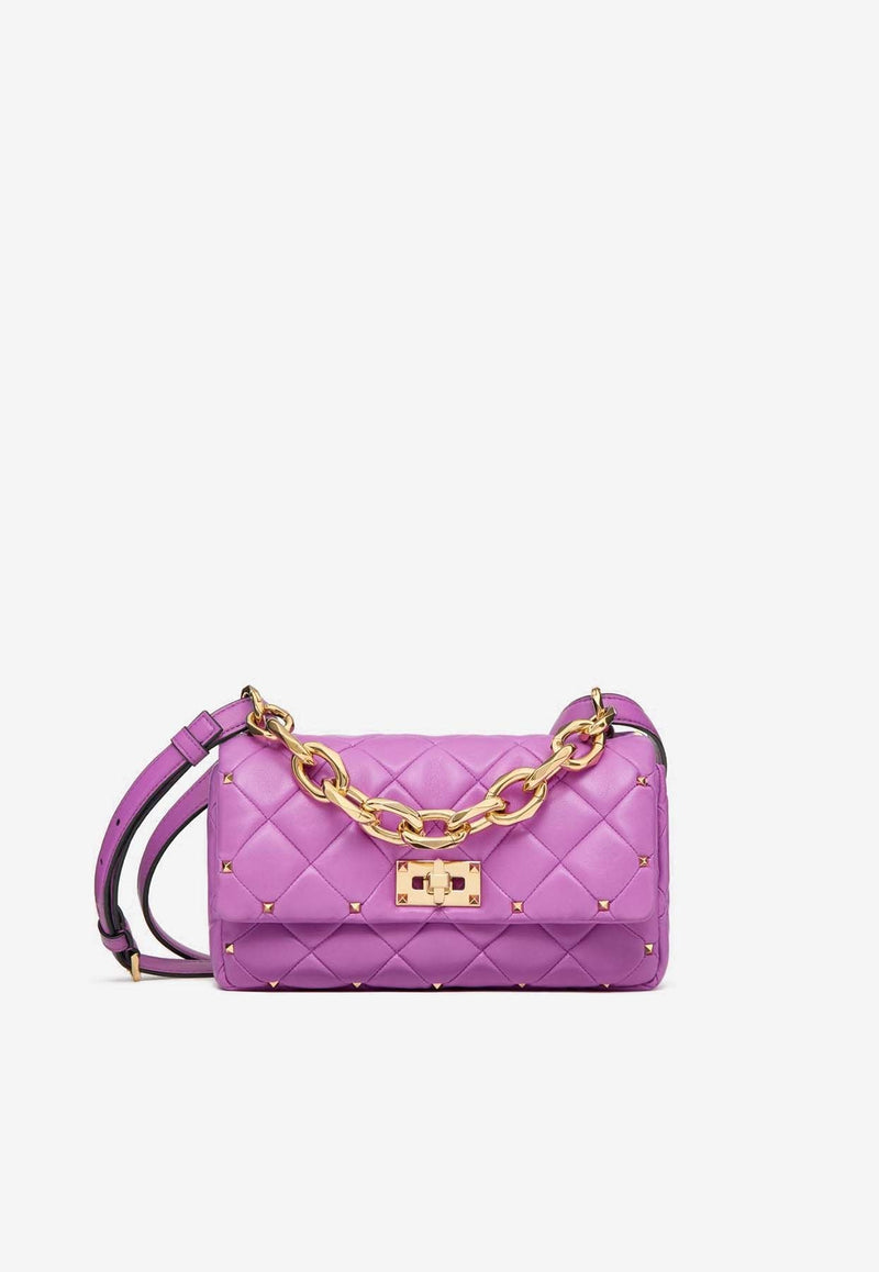 Rockstud Spike Quilted Leather Crossbody Bag