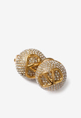 Crystal VLogo Clip-On Earrings