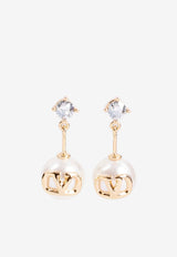 VLogo Pearl Drop Earrings