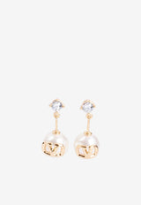 VLogo Pearl Drop Earrings