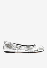 Tabi Ballet Flats in Metallic Leather