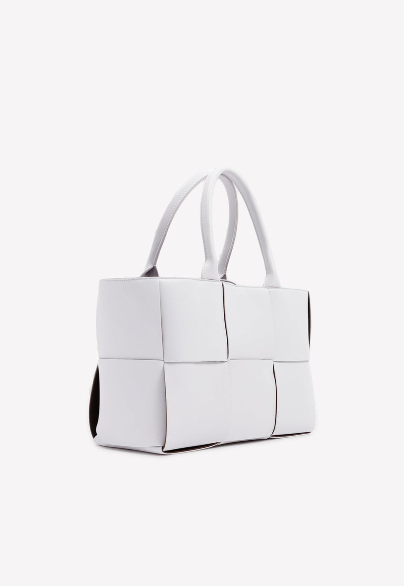 Small Arco Tote Bag in Intrecciato Leather