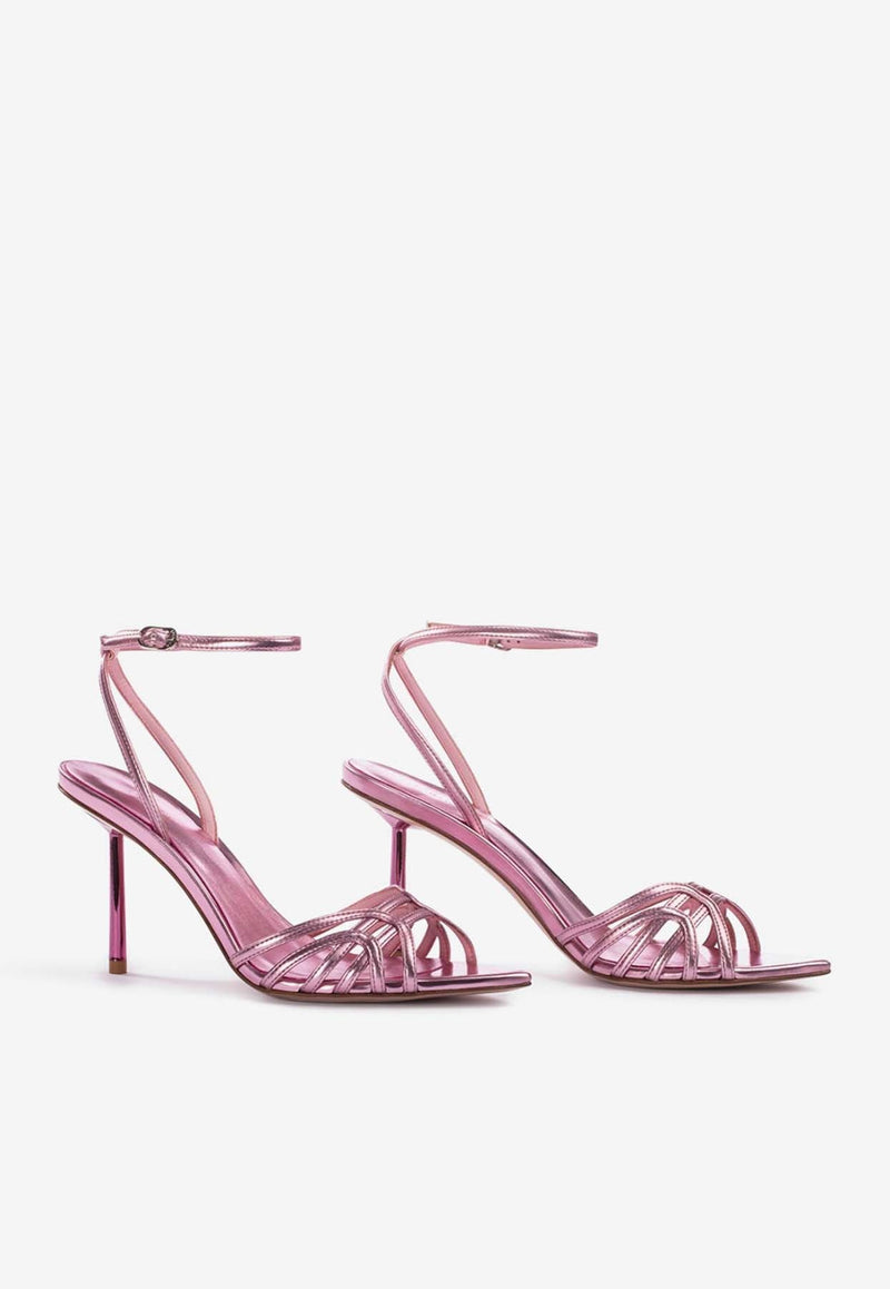 Bella 80 Metallic Leather Sandals