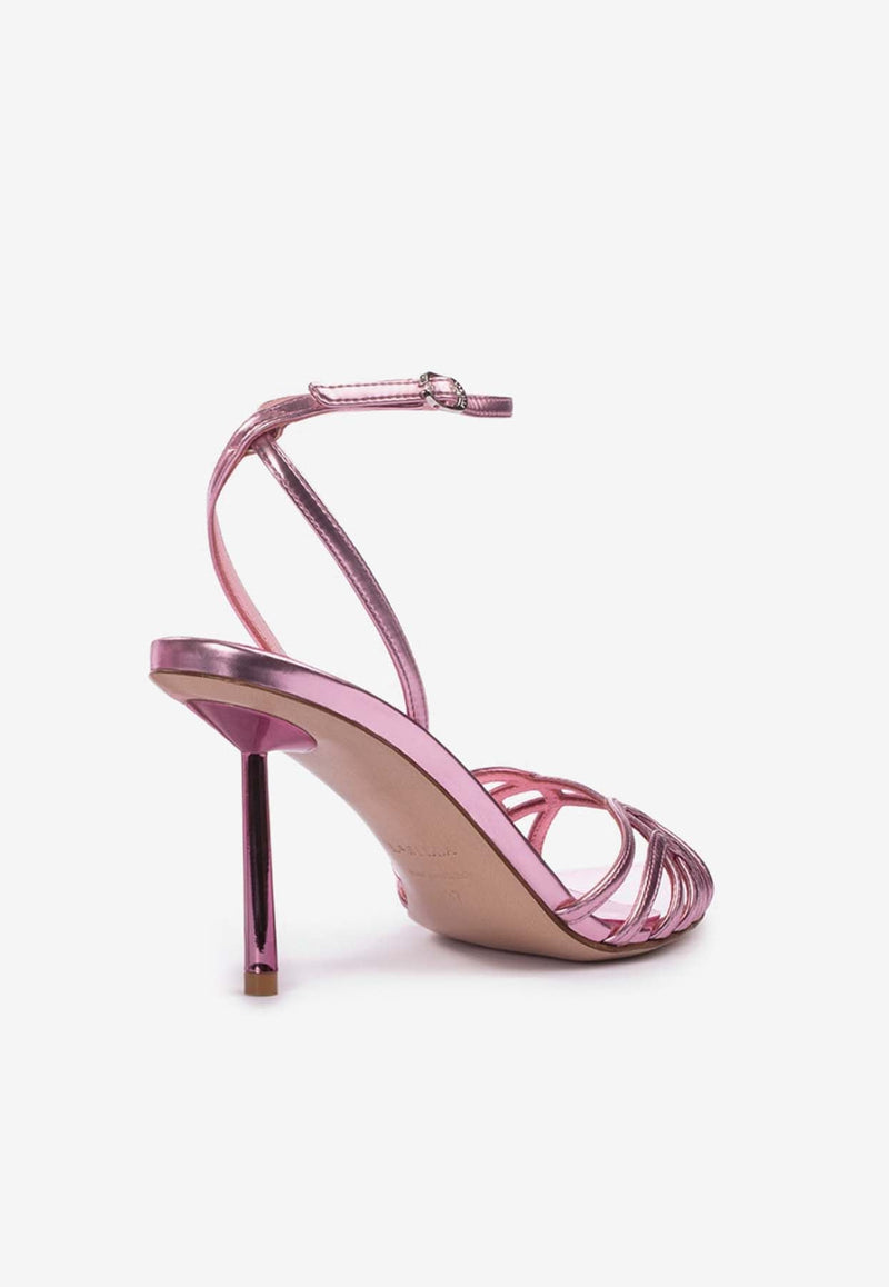 Bella 80 Metallic Leather Sandals