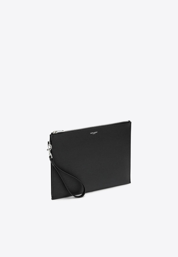 Logo Zipped Pouch Bag