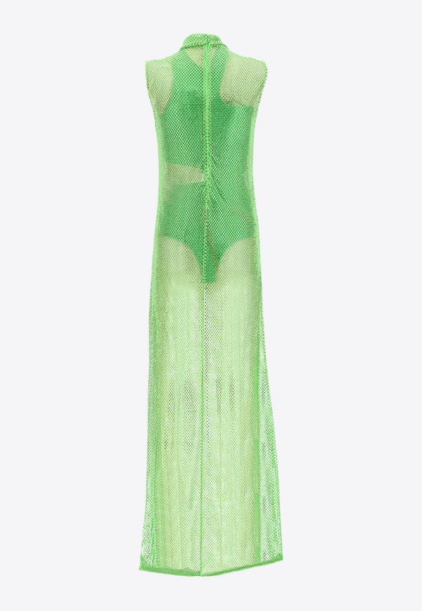 Crystal Mesh Gown with Cut-Out