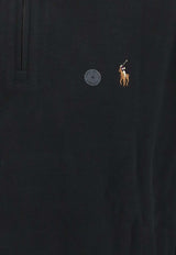Logo Embroidered Half-Zip Sweater
