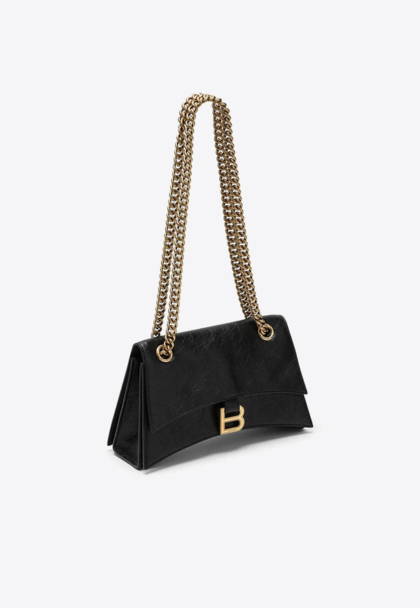 Small Crush Calf Leather Shoulder Bag