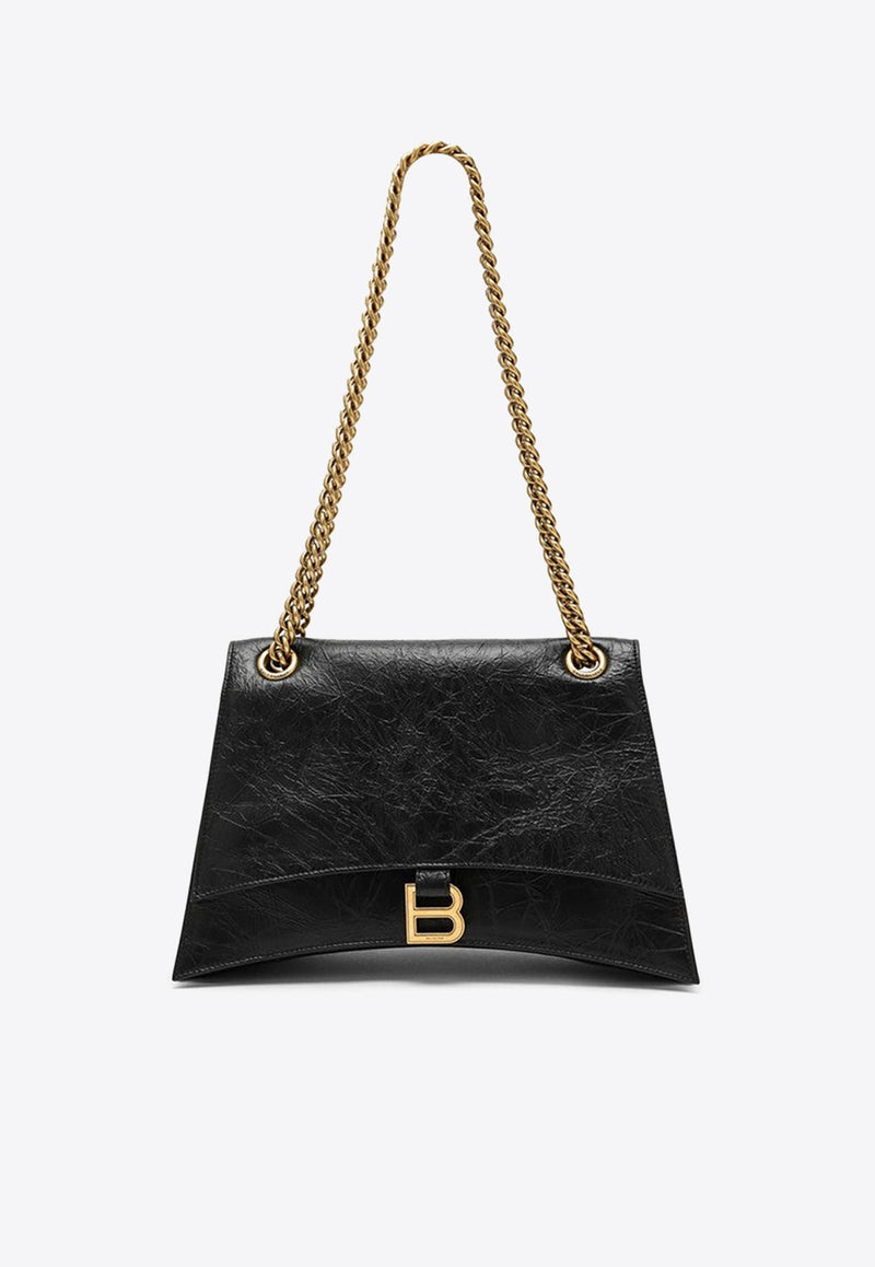 Medium Crush Shoulder Bag in Crushed Leather