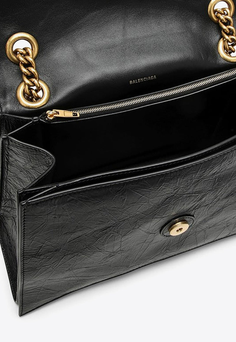 Medium Crush Shoulder Bag in Crushed Leather