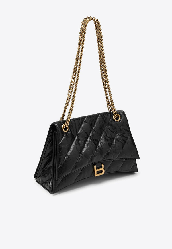 Medium Crush Shoulder Bag in Quilted Leather