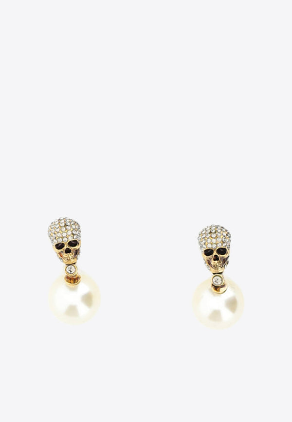 Crystal Embellished Skull Earrings