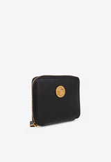 Medusa Leather Zip-Around Wallet