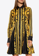 Barocco Mini Shirt Dress in Silk