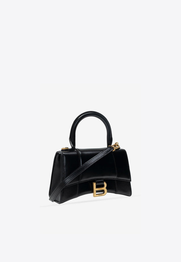 Hourglass XS Top Handle Bag in Patent Leather