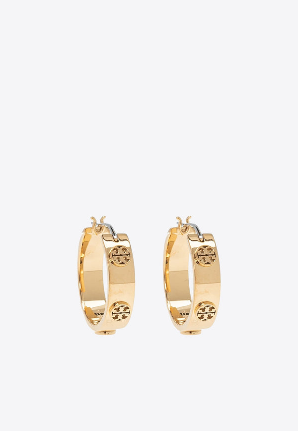 Miller Logo Embossed Hoop Earrings