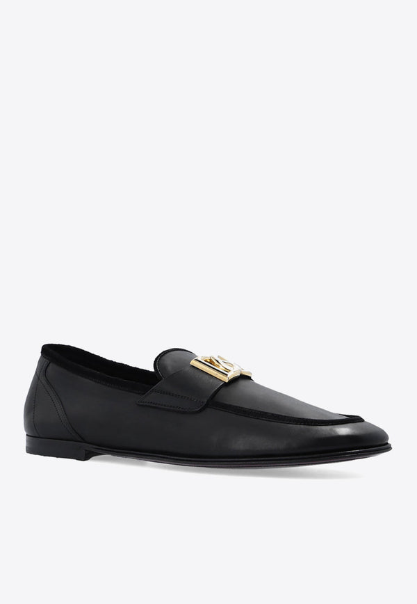 DG Logo Leather Loafers