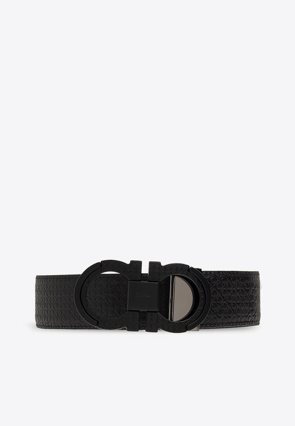 Reversible Gancini Leather Belt