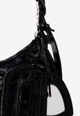 Le Cagole XS Shoulder Bag in Croc Embossed Leather