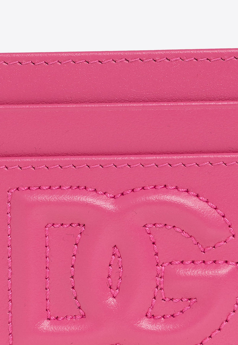 Logo Embossed Leather Cardholder